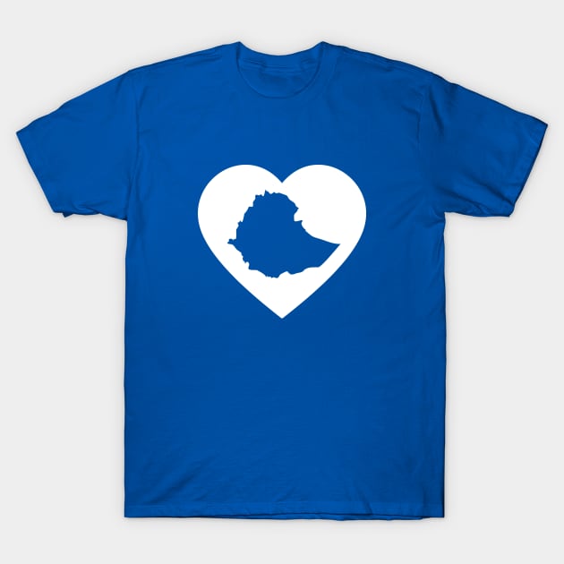 I Heart Ethiopia (White) T-Shirt by The Lemon Stationery & Gift Co